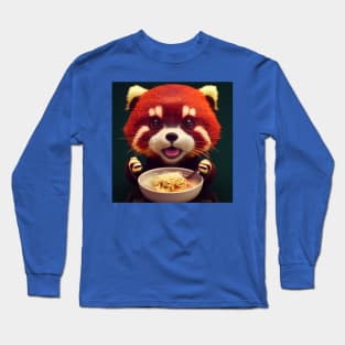 Kawaii Red Panda Eating Ramen Long Sleeve T-Shirt